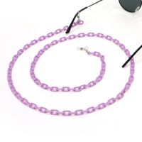 Acrylic Glasses Chain 9 Colors Candy Color Monochromatic Multicolor Concave Shape Creative Glasses Rope main image 4