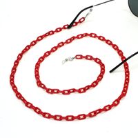 Acrylic Glasses Chain 9 Colors Candy Color Monochromatic Multicolor Concave Shape Creative Glasses Rope main image 3