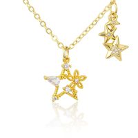 Korean Five-pointed Star Diamond Pendant Necklace sku image 1