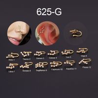 Nose Rings & Studs Fashion Constellation Copper Plating sku image 20