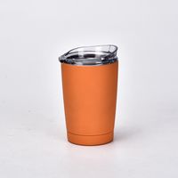 Cross-border 304 Stainless Steel Vacuum Cup Car Simple Cup With Straw Men And Women With Cover Coffee Cup Tumbler sku image 2