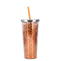 2021 New Plastic Straw Cup Glitter Water Cup Wholesale Cold Drink Cup sku image 9