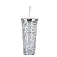 2021 New Plastic Straw Cup Glitter Water Cup Wholesale Cold Drink Cup sku image 20