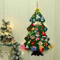 Decoraciones Navideñas Para Niños Rompecabezas Hecho A Mano Diy Fieltro Árbol De Navidad sku image 8
