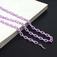 Acrylic Glasses Chain 9 Colors Candy Color Monochromatic Multicolor Concave Shape Creative Glasses Rope sku image 10