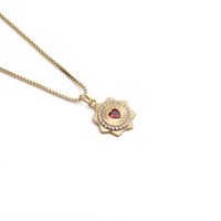 Copper Gold-plated Zircon Jewelry European And American Cross-border Retro Turkish Eye Necklace Female  Accessories sku image 3