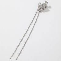Non-pierced Metal Texture Flower Chain Tassel Ear Clip Fashion Temperament Ear Bone Clip sku image 1