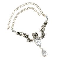 European And American New Vintage Owl Pendant Exaggerated Micro Inlaid Zircon Clavicle Chain Necklace Ornament Wholesale sku image 1