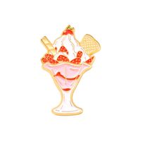 European And American New Cool Drinks Series Alloy Brooch Creative Man And Woman Cartoon Cream Ice Cream Style Badge sku image 1