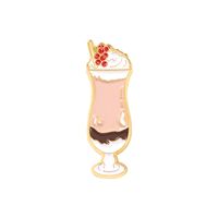 European And American New Cool Drinks Series Alloy Brooch Creative Man And Woman Cartoon Cream Ice Cream Style Badge sku image 5