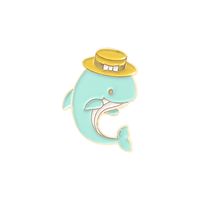 Cute Whale Alloy Stoving Varnish Unisex Brooches sku image 2