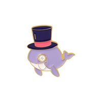 Cute Whale Alloy Stoving Varnish Unisex Brooches sku image 4