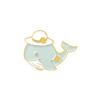 Cute Whale Alloy Stoving Varnish Unisex Brooches sku image 1
