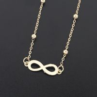 Fashion Simple Golden Number Pendant Color Preserving Bead Metal Chain Glasses Chain main image 1