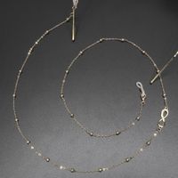 Mode Einfache Goldene Zahl Anhänger Farberhaltende Perlen Metallkette Brillenkette main image 3
