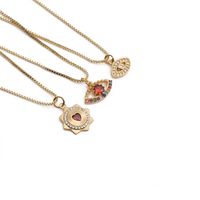 Copper Gold-plated Zircon Jewelry European And American Cross-border Retro Turkish Eye Necklace Female  Accessories main image 3