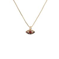 Copper Gold-plated Zircon Jewelry European And American Cross-border Retro Turkish Eye Necklace Female  Accessories main image 2