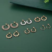New Mini Round Zircon Pearl 6 Pairs Set Earrings Wholesale main image 3