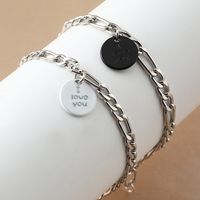 New Simple Disc Letter Couple Bracelet Student Bracelet main image 4