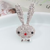 Broche De Diamant De Fleur De Mode Accessoires Féminins Mignon Lapin Tulipe Broche De Diamant En Gros main image 1