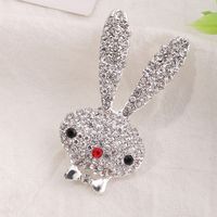 Fashion Flower Diamond Brooch Female Accessories Cute Bunny Tulip Diamond Brooch Wholesale main image 6