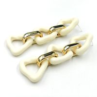 Geometric Chain Personality Long Tassel Earrings Spray Leather Earrings sku image 4