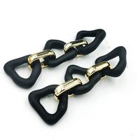 Geometric Chain Personality Long Tassel Earrings Spray Leather Earrings sku image 5