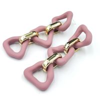 Geometric Chain Personality Long Tassel Earrings Spray Leather Earrings sku image 9