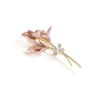 Fashion Retro Zircon Bow Flower Brooch Sweet Niche Temperament Sweater Pin Brooch Female main image 6