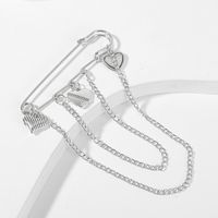 Creative Waist Love Chain Brooch Trend Long Collar Pin Jewelry main image 5