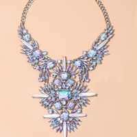Collar De Moda Europeo Y Americano Colorido Collar Personalizado De Diamantes De Aleación Joyas De Cristal De Colores main image 4