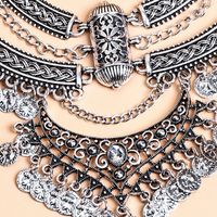European And American High Profile Retro Ethnic Alloy Diamond-studded Necklace Short Clavicle Chain Jewelry Wholesale main image 5