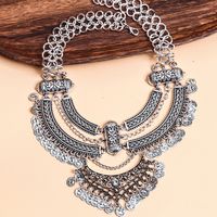 European And American High Profile Retro Ethnic Alloy Diamond-studded Necklace Short Clavicle Chain Jewelry Wholesale main image 6