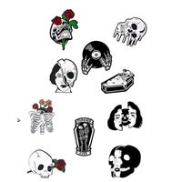 European And American Trend Cartoon Halloween Skull Series Alloy Oil Drip Brooch Men's And Women's Clothing Bag Denim Badge main image 1