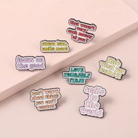 European And American New Alloy Letter Brooch Trend Smilie To The Word Drip Badge main image 4