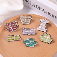 European And American New Alloy Letter Brooch Trend Smilie To The Word Drip Badge main image 5
