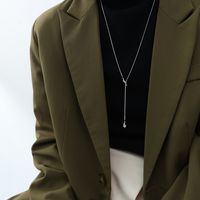 Mode Titan Stahl Verstellbare Lange Halskette sku image 4