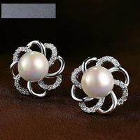 Popular Flower Earrings S925 Sterling Silver Pearl Earrings Wholesale main image 1