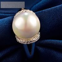 S925 Silver Shell Beads Pearl Multi-style Open Silver Ring Creative Jewelry Wholesale main image 1