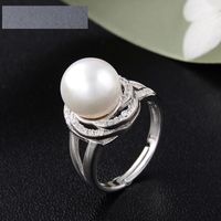 S925 Silver Shell Beads Ring Live Mouth Retractable Elegant Noble Fashion Jewelry main image 1