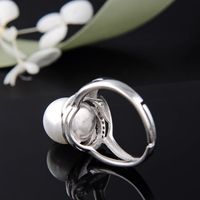 S925 Silber Muschelperlen Ring Live Mund Versenkbaren Eleganten Edlen Modeschmuck main image 4