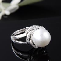 S925 Silber Muschelperlen Ring Live Mund Versenkbaren Eleganten Edlen Modeschmuck main image 5