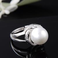 S925 Silver Shell Beads Ring Live Mouth Retractable Elegant Noble Fashion Jewelry main image 5