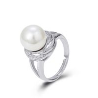 S925 Silber Muschelperlen Ring Live Mund Versenkbaren Eleganten Edlen Modeschmuck main image 6