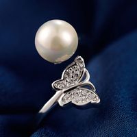 S925 Perles De Coquillage En Argent Bijoux En Perles Bague En Argent Ouverte Multi-style Bijoux Créatifs En Gros main image 3