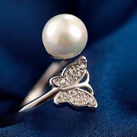 S925 Perles De Coquillage En Argent Bijoux En Perles Bague En Argent Ouverte Multi-style Bijoux Créatifs En Gros main image 5
