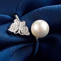 S925 Perles De Coquillage En Argent Bijoux En Perles Bague En Argent Ouverte Multi-style Bijoux Créatifs En Gros main image 6