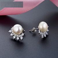 Pearl S925 Silver Stud Earrings All-matching Elegant Temperamental Fairy Fashion Girls Ear Rings Cross-border Hot Sale Popular Products main image 3