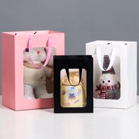 Open Window Transparent Gift Bag Teacher's Day Will Sell Paper Bag Flowers Gift Bag Packaging Hand Gift Window Handbag main image 1