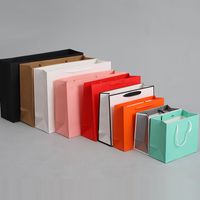 Kraft Paper Tote Bag Christmas Packaging White Cardboard Gift Bag Clothing Store Clothes Paper Bag main image 6